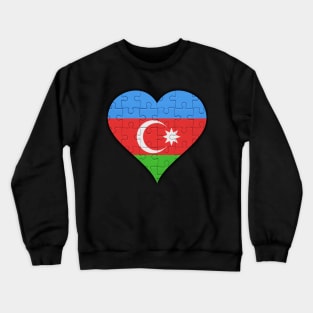 Azerbaijani Jigsaw Puzzle Heart Design - Gift for Azerbaijani With Azerbaijan Roots Crewneck Sweatshirt